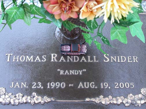 Randy Snider Flowers in Memorium